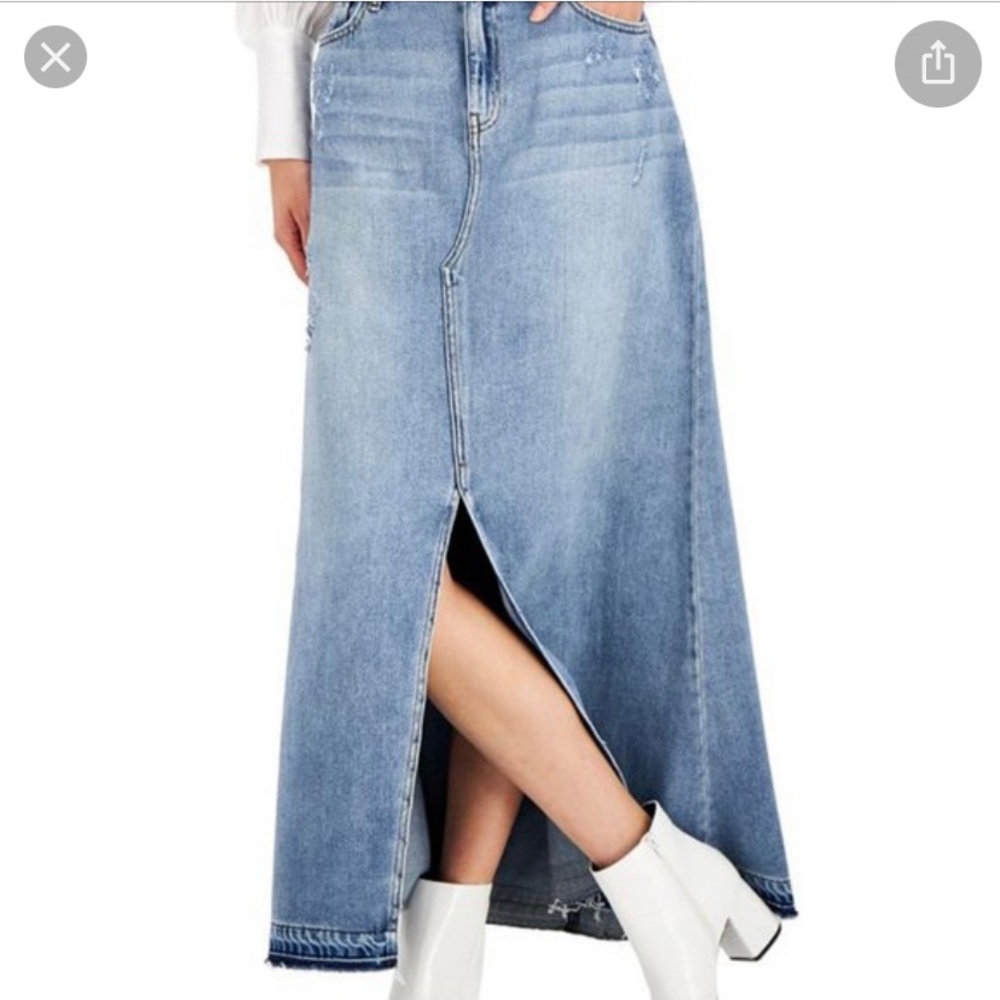 Denim Maxi Skirt